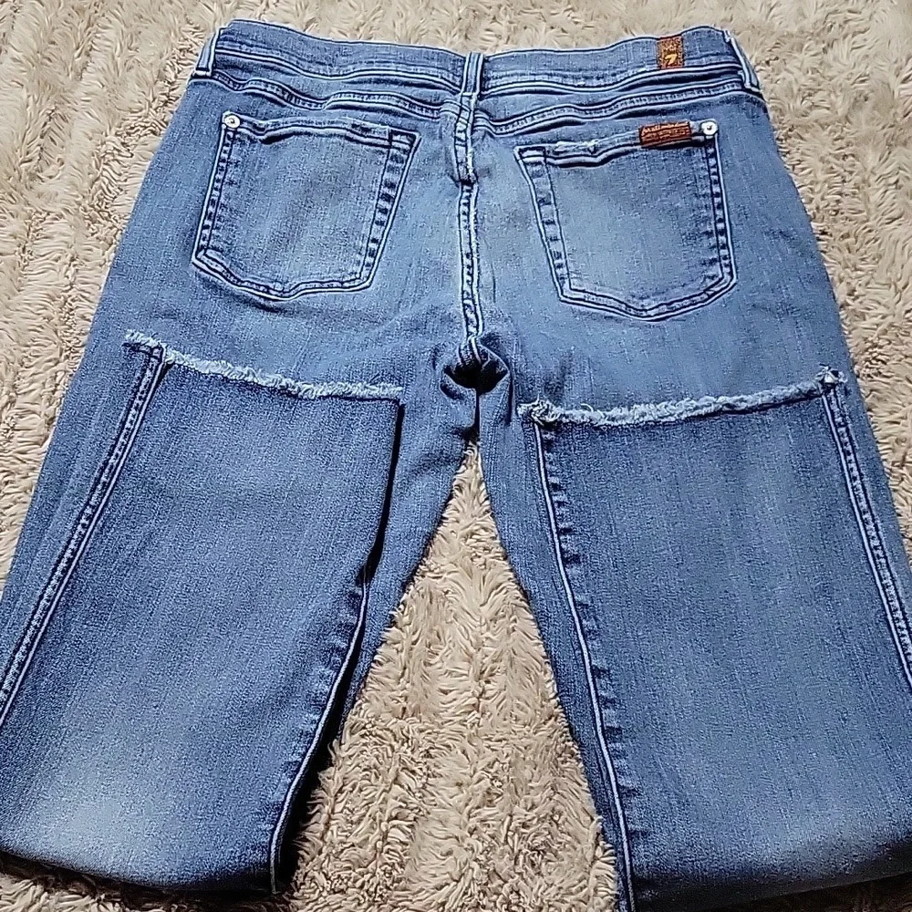 🌞7 For All Mankind Jeans Cropped Boot Sz 30 - Picture 10 of 11